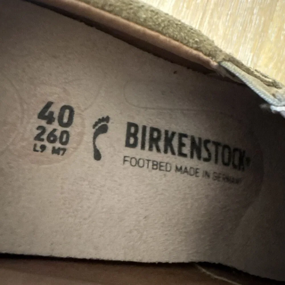 NWOB Birkenstock Callan Taupe Suede Slip On Loafers Sneakers W9 - M7 Comfort